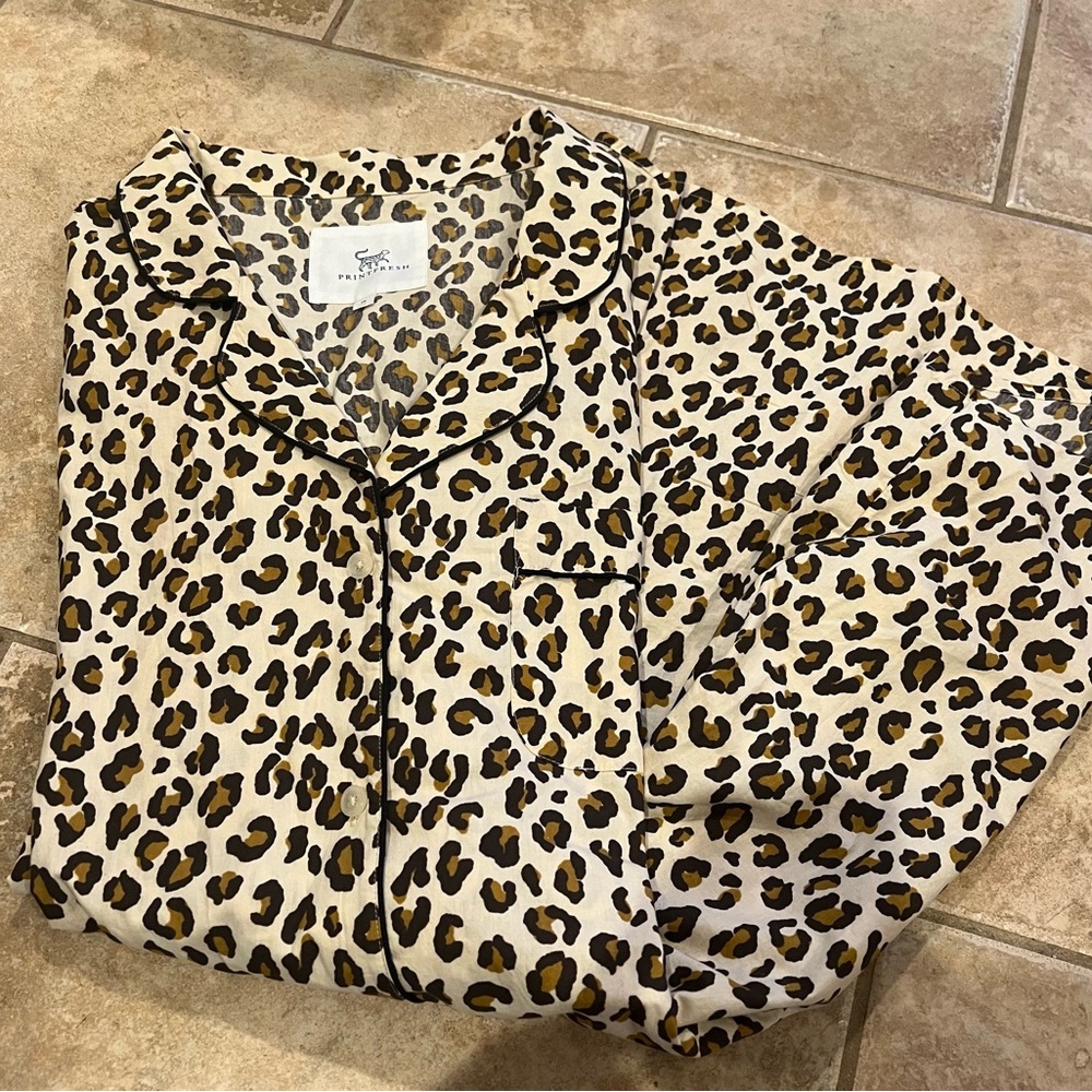 Printfresh Lounging Leopard Sleep Shirt 2X